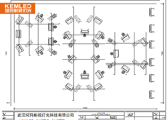 77㎡市级电视台综合演播室灯光平面设计图