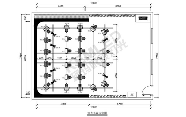 KEMLED 珂玛 西安第四军医大学演播室灯光 CAD图纸
