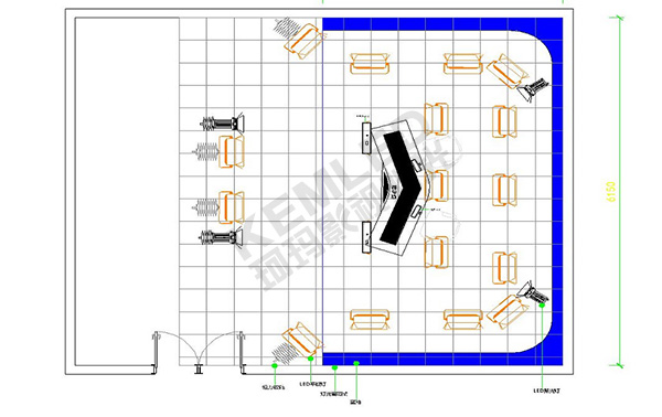 KEMLED 珂玛 兰州融媒体中心演播室CAD灯光布置图